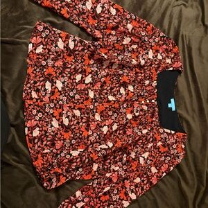 Draper James Black and Red Blouse